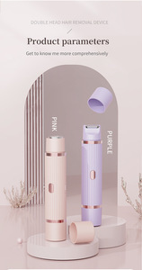 Rasoir électrique 2-en-1 à double tête détachable pour femmes Rasoir à cheveux imperméable et humide pour bikini épilateur tondeuse - Product Image 6