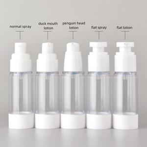 En stock, flacon pulvérisateur de crème solaire sans air blanc <span class=keywords><strong>AS</strong></span>, 15 ml, 30 ml, 50 ml, 80 ml, 100 ml, 120 ml, 4 oz, flacon pompe vide transparent pour fond de teint et lotion - Product Image 2
