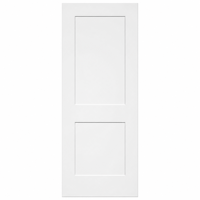 Pintu Interior Inti Padat 2 Panel Putih Berlapis Primer Ukuran 80 Inci