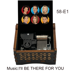 Friends TV Show Cajas de música de madera <span class=keywords><strong>Estaré</strong></span> <span class=keywords><strong>allí</strong></span> para ti Amigos musicales Cumpleaños Oficina en casa Regalo decorativo - Product Image 2