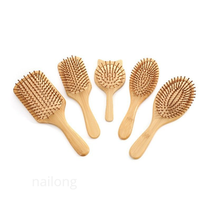 Peine de Bambú Moso para Masaje con Dientes de Bambú y Diseño de Cojín de Goma, Peine Manual para Cabello Largo de Mujer, Ideal para el Hogar, Excelente Regalo - Product Image 3