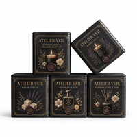 Boîte en métal carrée vide pour bougie parfumée avec couvercle amovible, emballage pour collection de parfums, impression personnalisée, boîte à bougie