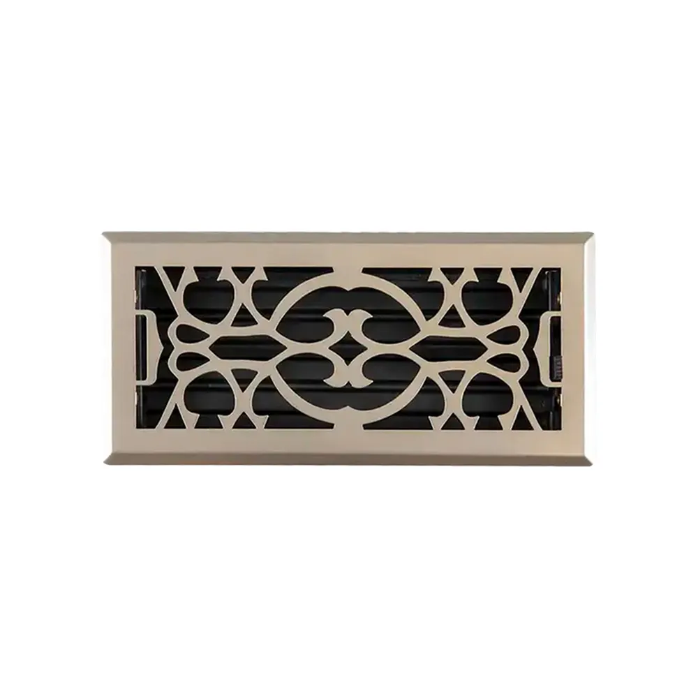 Lakeso Heavy Duty Walkable Floor Register Neoclassical Design Antique Brass Vent Cover for Home Floor