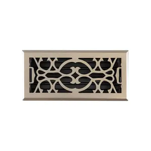 Lakeso Heavy Duty Walkable Floor Register Neoclassical Design Antique Brass Vent Cover For Home Floor