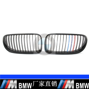 กระจังหน้า BMW E92 E93 สีดำด้าน ลายเส้นเดี่ยว สไตล์ M แบบสามสี ปี 2010-2014 - Product Image 5
