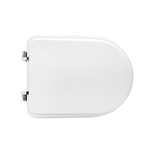 Asiento de Inodoro Redondo de Plástico Blanco con Cierre Lento para Baño - Product Image 1