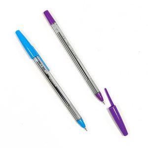 Manufacturer Supplies 6 Color Ballpen 0.5mm Refill Plastic Ballpoint <b>Pen</b> With Cap - Product Image 1