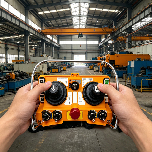 Heavy Duty Waterproof F24-60 Industrial Remote Controller Dual Joystick Wireless Radio Control for Overhead Crane Winch Hoist
