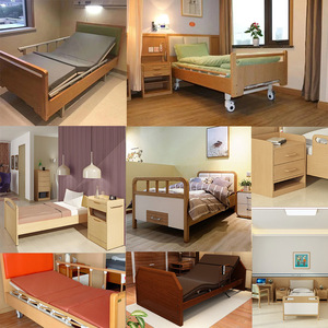 Solid Wood Elderly Care Bed With Adjustable Back And Legs For Home Use And Nursing Homes - Product Image 2