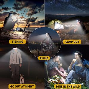 Đèn pha <span class=keywords><strong>LED</strong></span> có thể sạc lại cho người lớn Đèn pha cảm biến chuyển động chùm rộng 230 ° 5 chế độ đèn đầu sáng cho trán cứng - Product Image 6