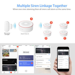 SMARSECUR Alarme de sécurité intelligente Zigbee Tuya pour la maison, Sirène stroboscopique Smart Life, Système anti-intrusion, Sirène sonore et lumineuse pour la maison - Product Image 4