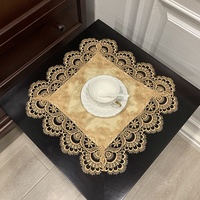 Nappe carrée en dentelle de style français, couvre-plat en tissu pour service à thé, modèle TaiGen
