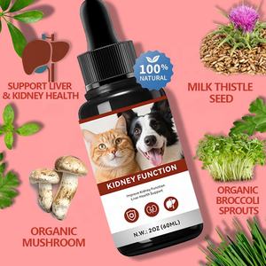 טיפות אורגניות לכליות לכלבים וחתולים, לחיזוק מערכת החיסון, תוסף תזונה לחיות מחמד, תמיכה בבריאות הכבד והכליות, נוזל לכליות - Product Image 3