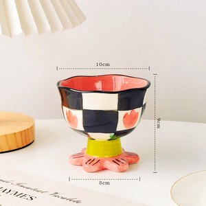 Cuenco <span class=keywords><strong>de</strong></span> cerámica para helados, creativo, personalizado, para el hogar, para ensalada <span class=keywords><strong>de</strong></span> yogurt, postre, venta directa <span class=keywords><strong>de</strong></span> fábrica - Product Image 4