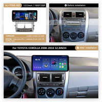 Cadre de voiture AIJIA pour TOYOTA COROLLA 2008-2010, système radio de voiture sans fil CarPlay Android Auto, système multimédia 4G WiFi BT GPS Navigation