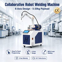 Bras robotique collaboratif à six axes automatique portable, machine de soudage laser articulée, moteur 3 kW, puissance 220 V/380 V, efficace