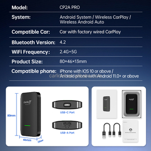 กล่องแอนดรอยด์ 3 in 1 รองรับ Carplay <span class=keywords><strong>16GB</strong></span> อะแดปเตอร์ไร้สาย Android Auto Carlinkit อะแดปเตอร์วิดีโออัจฉริยะสำหรับ <span class=keywords><strong>iPhone</strong></span> ดู Youtube ในรถยนต์ - Product Image 4