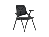 Chaise de formation et chaise de conférence pliante avec dossier en maille respirante et tablette d'écriture
