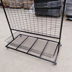 Custom Store Phone Accessories Stationery Sticker Tools Snack Hanging Storage Basket <strong>Metal</strong> Mesh <strong>Grid</strong> for Powder Display Rack - Product Image 4