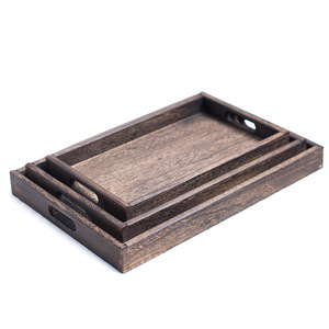 Rectangular Paulownia Wood <b>Tea</b> <b>Tray</b> Japanese Style Lacquered Serving <b>Tray</b> For Hotel Coffee <b>Tea</b> Storage - Product Image 5