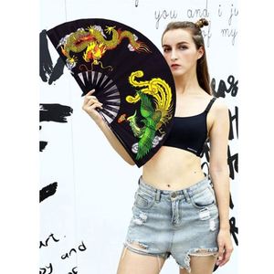 Promotional <b>Large</b> 33cm Rave Folding Hand <b>Fans</b> Bamboo Crafts for Party and Marriage - Product Image 1