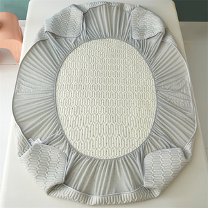 Mát cảm giác lụa trải giường tùy chỉnh kích thước nệm bảo vệ Bìa Latex giường tờ bán buôn - Product Image 5