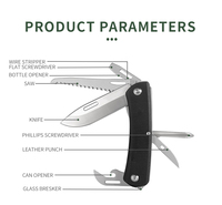GHK New Launch Premium Outdoor Compact Pocket Tools Couteau multifonctionnel avec poignée G10 pour le camping, la survie et la randonnée OEM