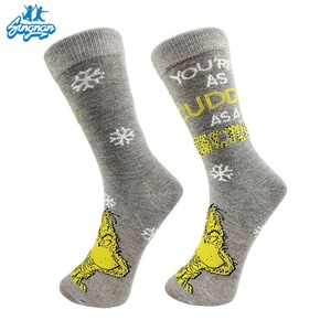 Chaussettes <span class=keywords><strong>de</strong></span> Noël à motif animal <span class=keywords><strong>Grinch</strong></span> <span class=keywords><strong>de</strong></span> dessin animé, respirantes, design tricoté créatif, personnalisées, tendance pour les couples, printemps - Product Image 5
