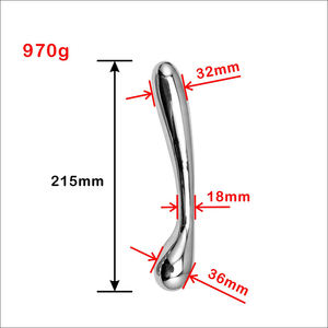 Estimulador de Masaje de Doble Extremo de Acero Inoxidable, Tapón Anal de Metal para Adultos - Product Image 6