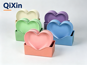 Piatto a Forma di Cuore in Plastica PP, Piatto Ecologico Usa e Getta per Snack e Frutta, per Semi e Gusci di Melone, Produzione OEM Cina - Product Image 1