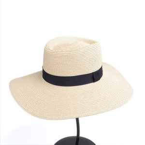 Boater <b>Straw</b> <b>Hat</b> Natural Grass Wide Brim Unisex Beach Sun Protection <b>Hat</b> Adult Summer Outdoor Wear - Product Image 4
