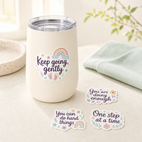 Autocollant Motivationnel Personnalisé Citation Positive Inspirante Autocollant Vinyle Découpé Imperméable Auto-adhésif pour Bouteille d'Eau et Journal