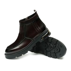 Bottes Chelsea de luxe pour hommes en cuir véritable, légères, en cuir de vachette, pour affaires - Product Image 2