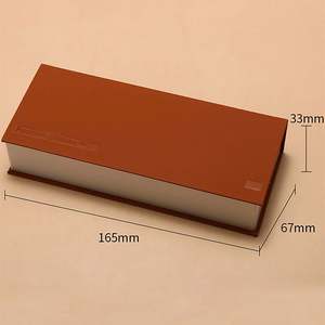 Étui à lunettes élégant en similicuir fait main avec logo personnalisé, design livre, boîte de rangement pour lunettes - Product Image 5