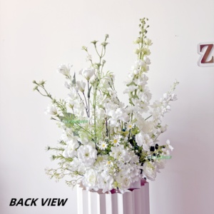 Trắng đám cưới Hoa cảm hứng người yêu bàn lối đi trung tâm bé hơi thở hoa hồng lục bình mềm cắm hoa - Product Image 5