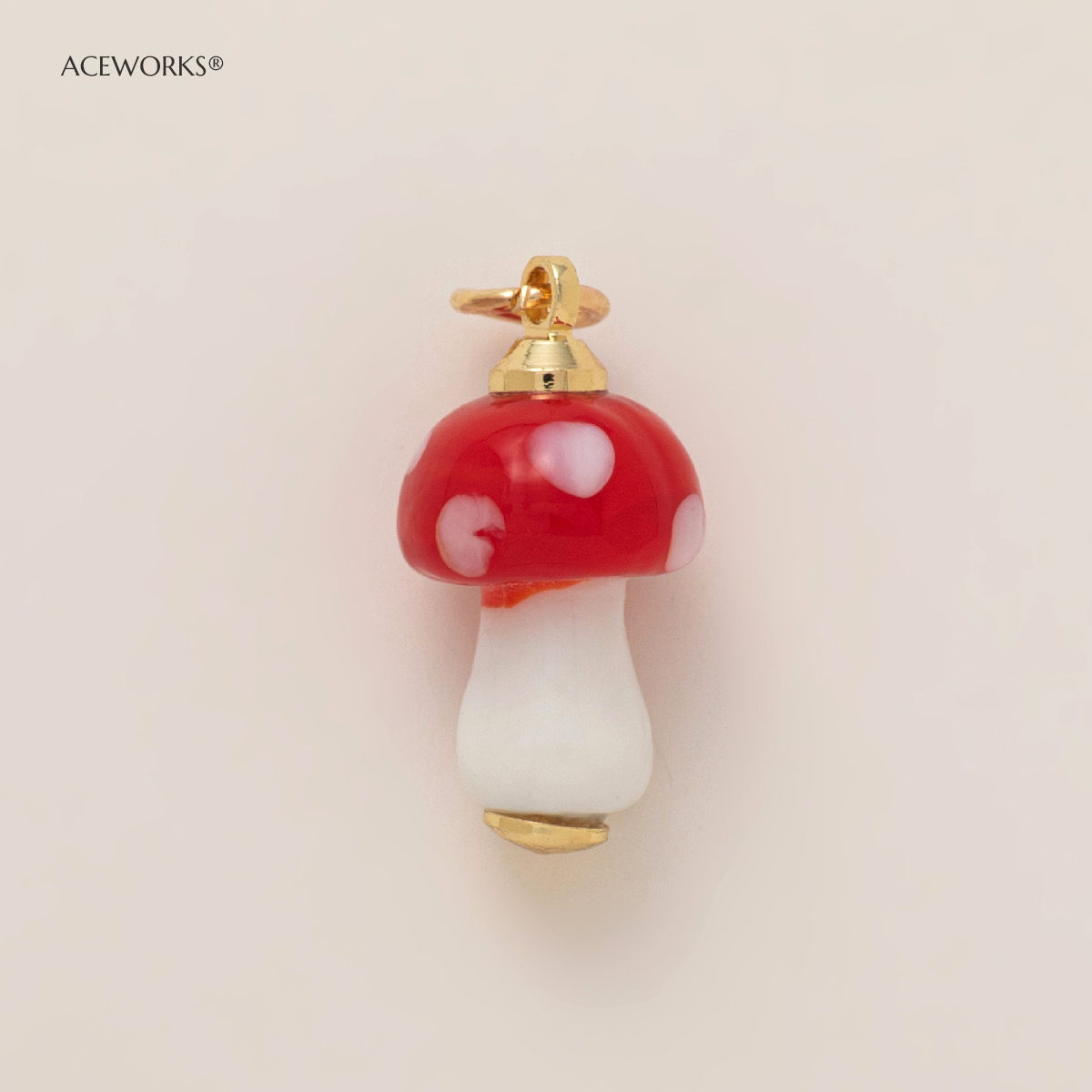 Mushroom pendant-Gold
