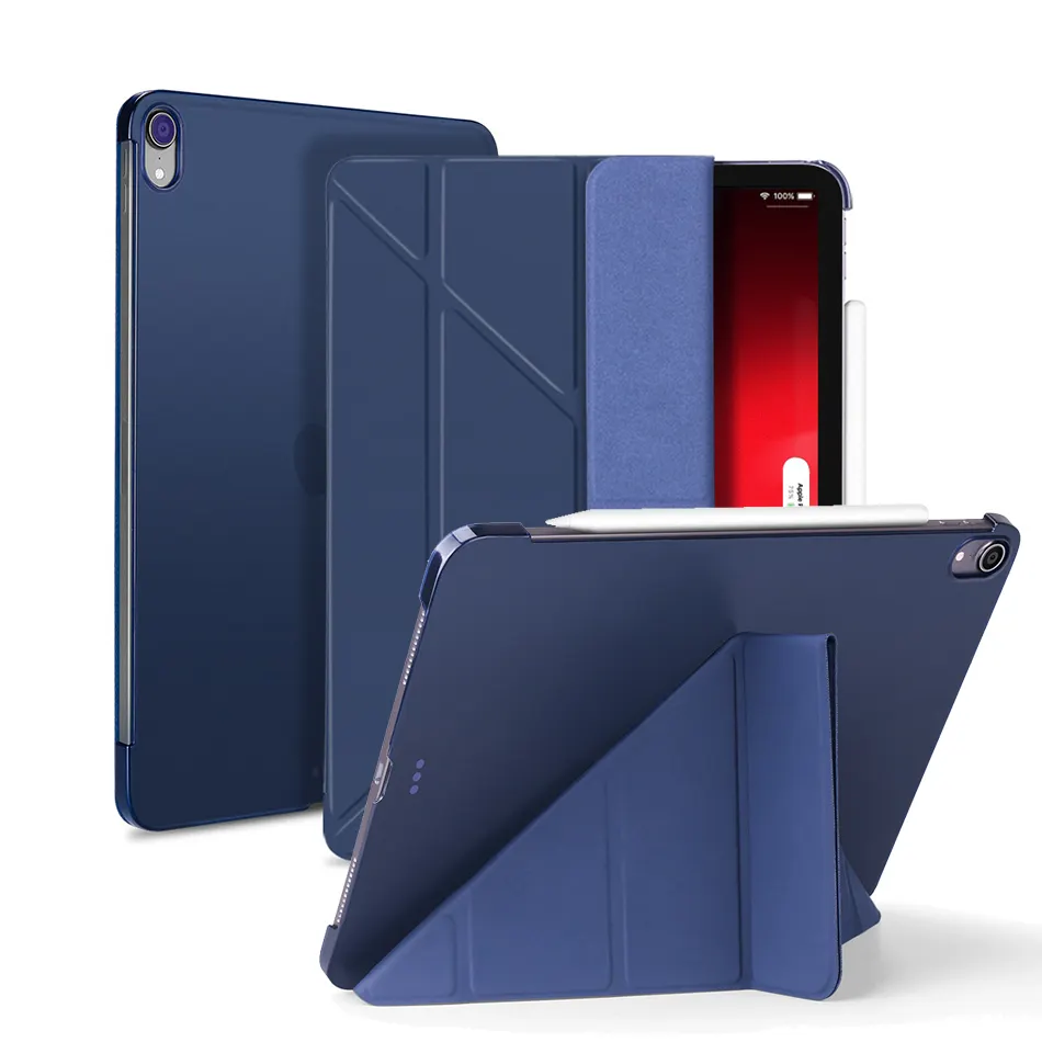 Premium Multi-angle Stand Leather Smart Cover tablet Protective Case for iPad Pro 11 2018