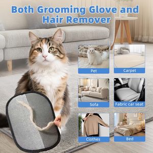 Colorful Pet Beauty <b>Cat</b> Hair Removal Gloves Clothes Mattress <b>Sofa</b> Pet Hair Removal Gloves Pet Cleaning Hair Removal Gloves - Product Image 2