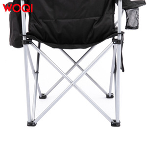 Silla plegable para acampar Woqi con marco de aluminio, respaldo alto, portavasos y bolsa de almacenamiento, gris y negro, 59X59X99cm - Product Image 4