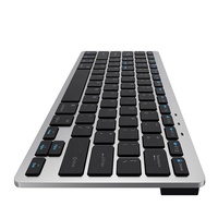 Havit HV-KB220BT Schlanke Flache Desktop-Tastatur, BT, 78 Tasten, Wiederaufladbar, Tragbar, Kabellose Tastatur für Tablet und Laptop
