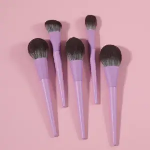 Heißes gesundes abbaubares Material Lila Make-up Pinsel Set Private Label Make-up Pinsel Set