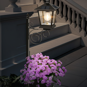 Lámpara Solar TSINYE con Maceta <span class=keywords><strong>Negra</strong></span>, Lámpara <span class=keywords><strong>de</strong></span> Poste Solar 2 en 1 con Maceta para Exteriores, Resistente al Agua para Porche y Jardín - Product Image 5