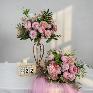 Bouquets de fleurs en soie pour centres de table, décoration de table, boules de fleurs pour centres de table de mariage, directement de l'usine - Product Image 1