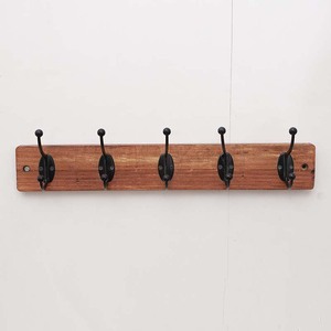 Elegante Perchero <span class=keywords><strong>de</strong></span> <span class=keywords><strong>madera</strong></span> con diseño <span class=keywords><strong>de</strong></span> nogal y ganchos <span class=keywords><strong>de</strong></span> metal-Elegante perchero montado en la pared para el hogar o la oficina - Product Image 2