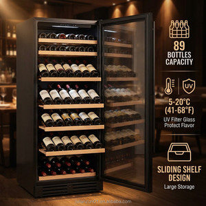Refrigerador de Acero Inoxidable de Una Sola Zona con Compresor OEM de 199L, Enfriador de Vino de 24 Botellas, Bodega Independiente para el Hogar, Hotel o Bar - Product Image 2