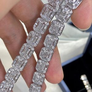 Pulsera de tenis Xinfly Hip Hop de oro puro de 18k con diamantes naturales de 5.08CT y 17cm, estilo Sugar Ice Out - Product Image 3