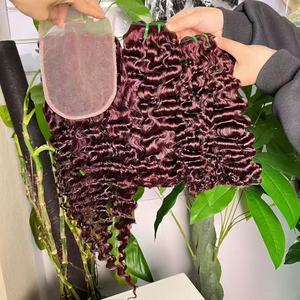 Wholesale SDD Burmese <b>Curly</b> Raw <b>Hair</b> 100% Unprocessed Virgin Cambodian <b>Hair</b> Extensions HD Lace Frontal Wigs for Black Women - Product Image 3