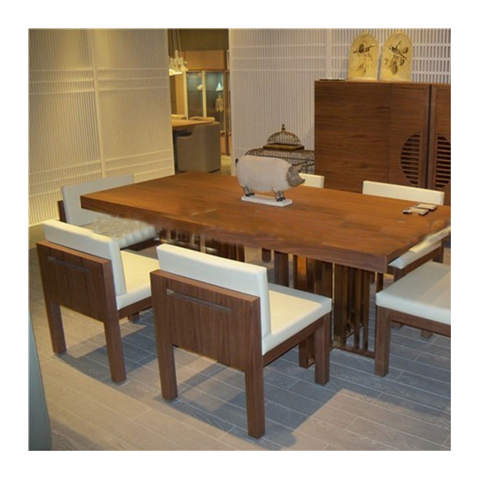 Oem Design High Grade Dining Room Furniture Soft Leather Upholstered Wooden Dining Chair 