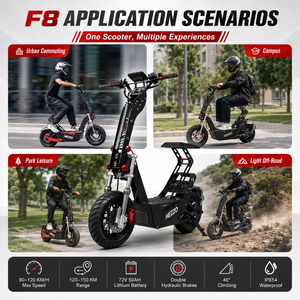 Scooter de Alto Rendimiento de 15000w con Doble Suspensión Todoterreno para Adultos, Alcance de 100 km, Neumáticos Gruesos de 16 Pulgadas, Potencia Extrema - Product Image 3