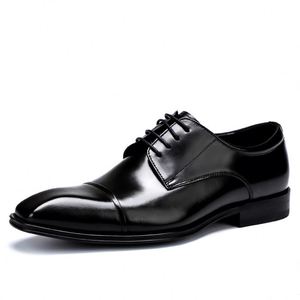 Zapatos de cuero con puntera para hombre, estilo casual de negocios, con puntera cuadrada, tallas grandes, de piel auténtica de vacuno, zapatillas de hombre, comercio exterior - Product Image 1